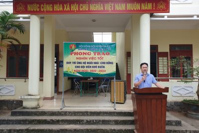 Liên đội Trường THCS Ba Vì tổ chức phong trào nghìn việc tốt duy trì ủng hộ ngôi nhà 1000 đồng cho đội viên khó khăn