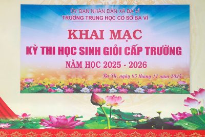 Trường THCS Ba Vì tổ chức kỳ thi học sinh giỏi các môn văn hóa cấp trường năm học 2025-2026. Số lượng học sinh tham gia 69 em, hội thi được tổ chức thành công, hiệu quả.