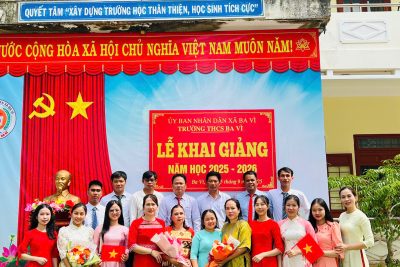Trường THCS Ba Vì, xã Ba Vì, tỉnh Quảng Ngãi tổ chức Lễ khai giảng năm học 2025-2026.