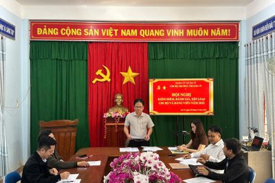 Chi bộ Trường THCS Ba Vì tổ chức Hội nghị kiểm điểm Đảng viên năm 2025.