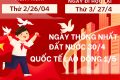 THÔNG BÁO NGHỈ LỄ 10/3 VÀ 30/4.1/5